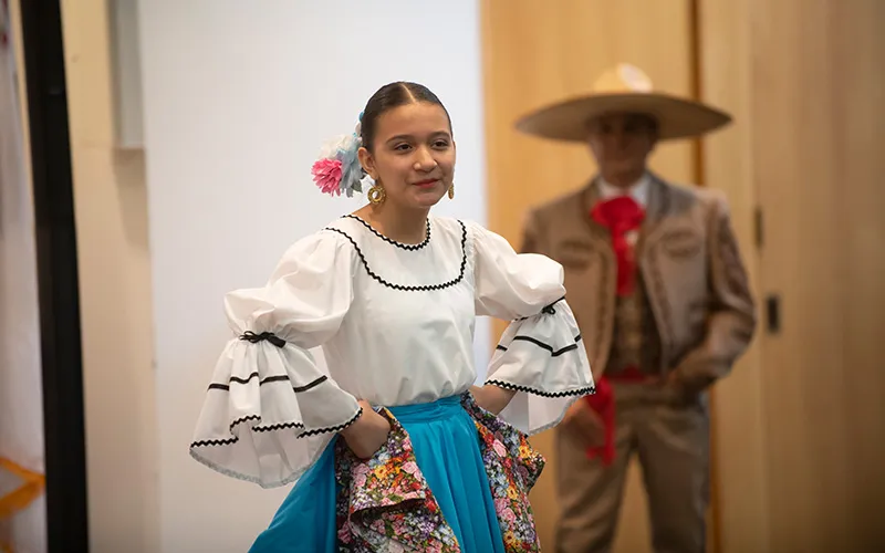 Latinx Heritage performance featuring two people