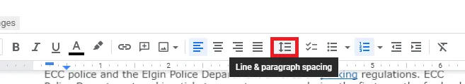 Line spacing tool