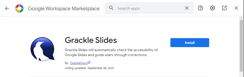 Grackle slides