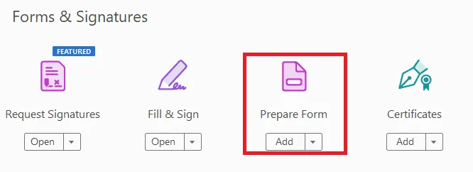 Forms and signatures tools
