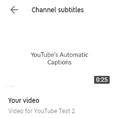 Channel subtitles