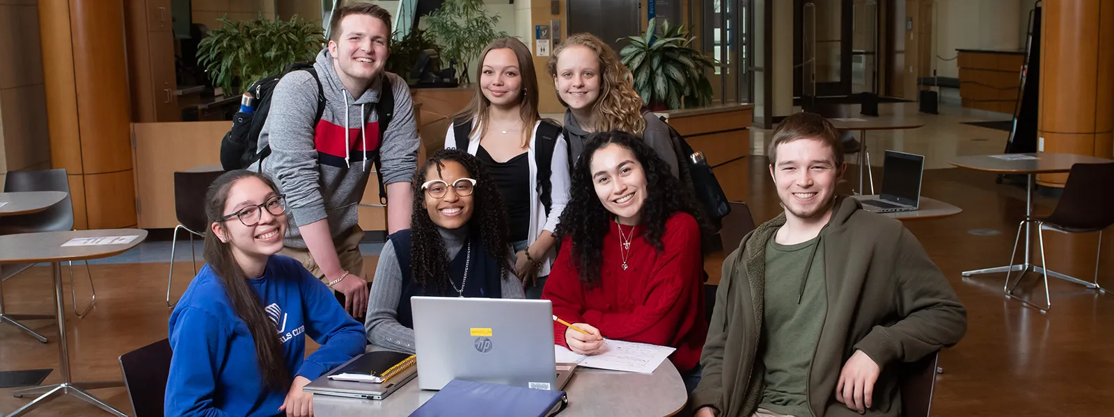 Group of students smiling at the camera