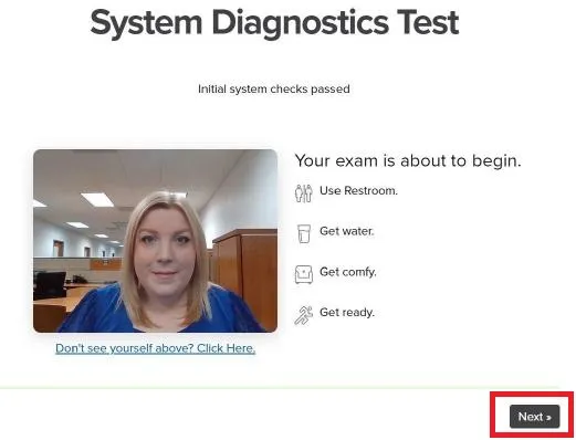 System Diagnostics Test Next