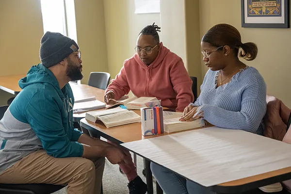 Students sitting together in class