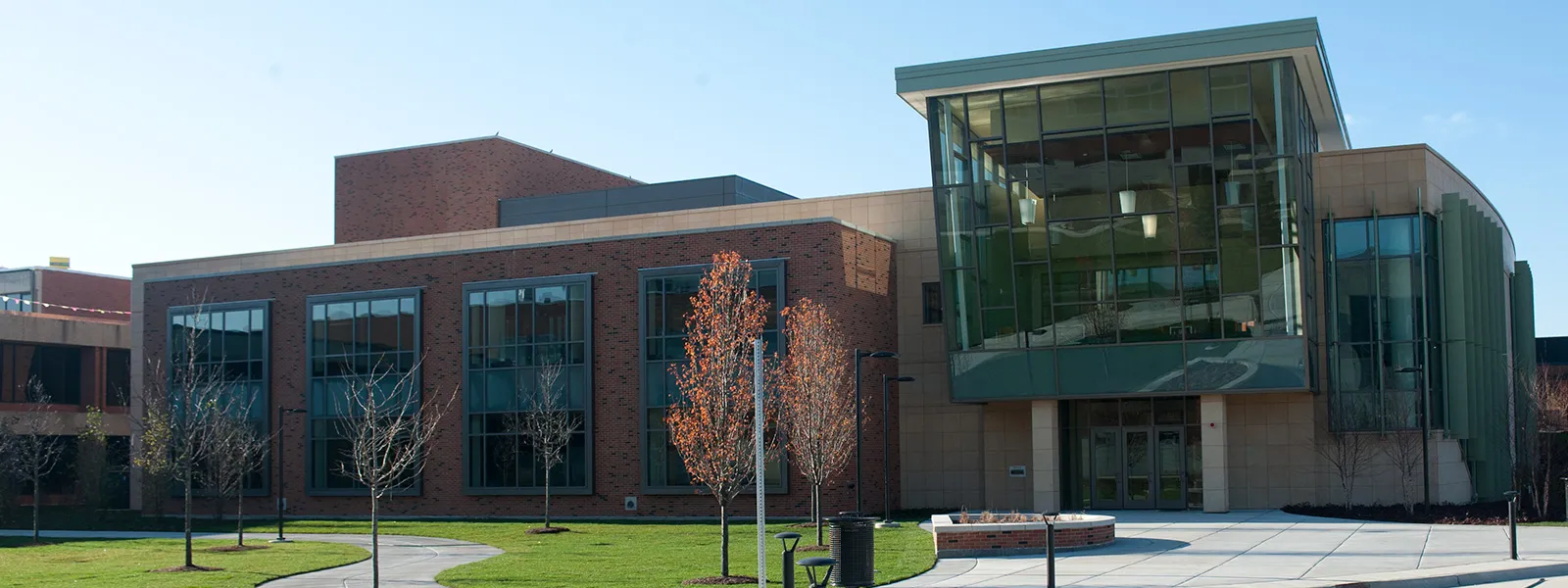 Reading atrium where students can study in Building C.