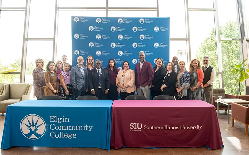 Elgin Community College signs Saluki Step Ahead agreement with Southern Illinois University