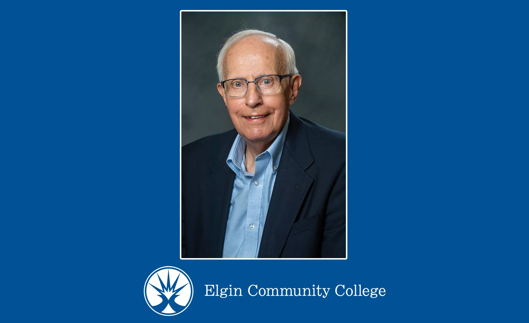 Robert Malm, 2020 Elgin Community College Friend of Education Award winner.