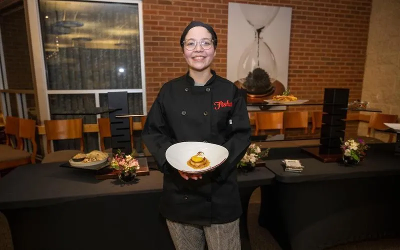 ECC culinary student Andrea Morales Cortes