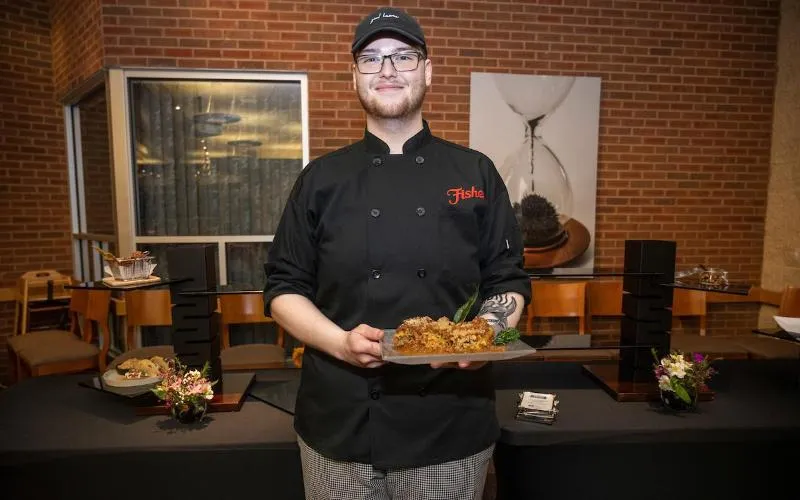 ECC culinary student Anthony Catavu
