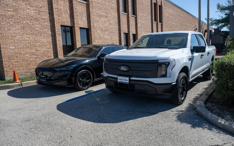 Electric vehicles at ECC's Spartan Drive campus.