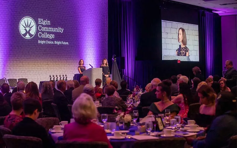 Robin Seigle and Linda Hefferin, co-chairs of the ECC Foundation Gala Committee