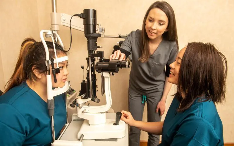 ECC students in the Ophthalmic Technician program