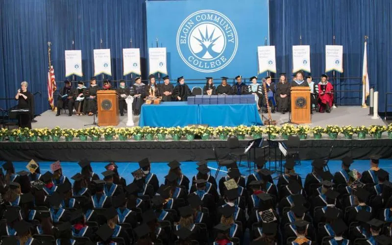 Events Center during a graduation ceremony