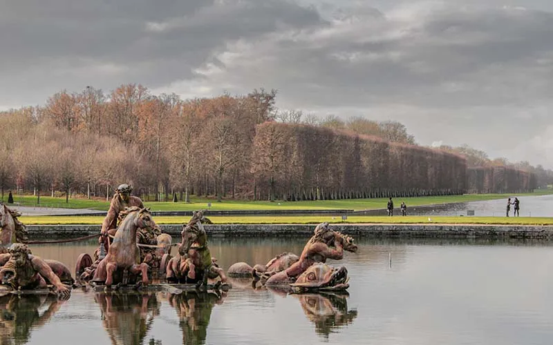 Apollo's Fountain in the gardens at Chateau de Versailles; photo taken by Travis Linville, professor of photography at Elgin Community College