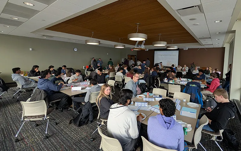 A photo of ECC's Math Integration Contest in December 2025, and its participants.