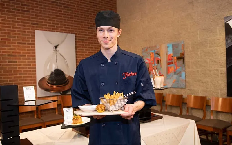 ECC culinary student AJ Thomsen