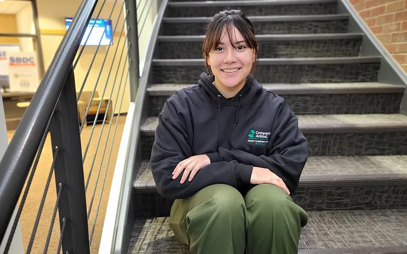 Brianna Farmer, estudiante del Elgin Community College