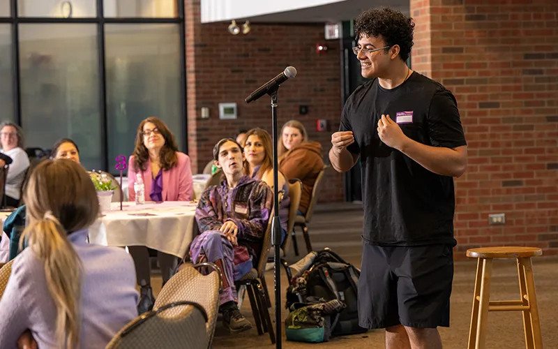 ECC Student Gabe Bueno performs at 