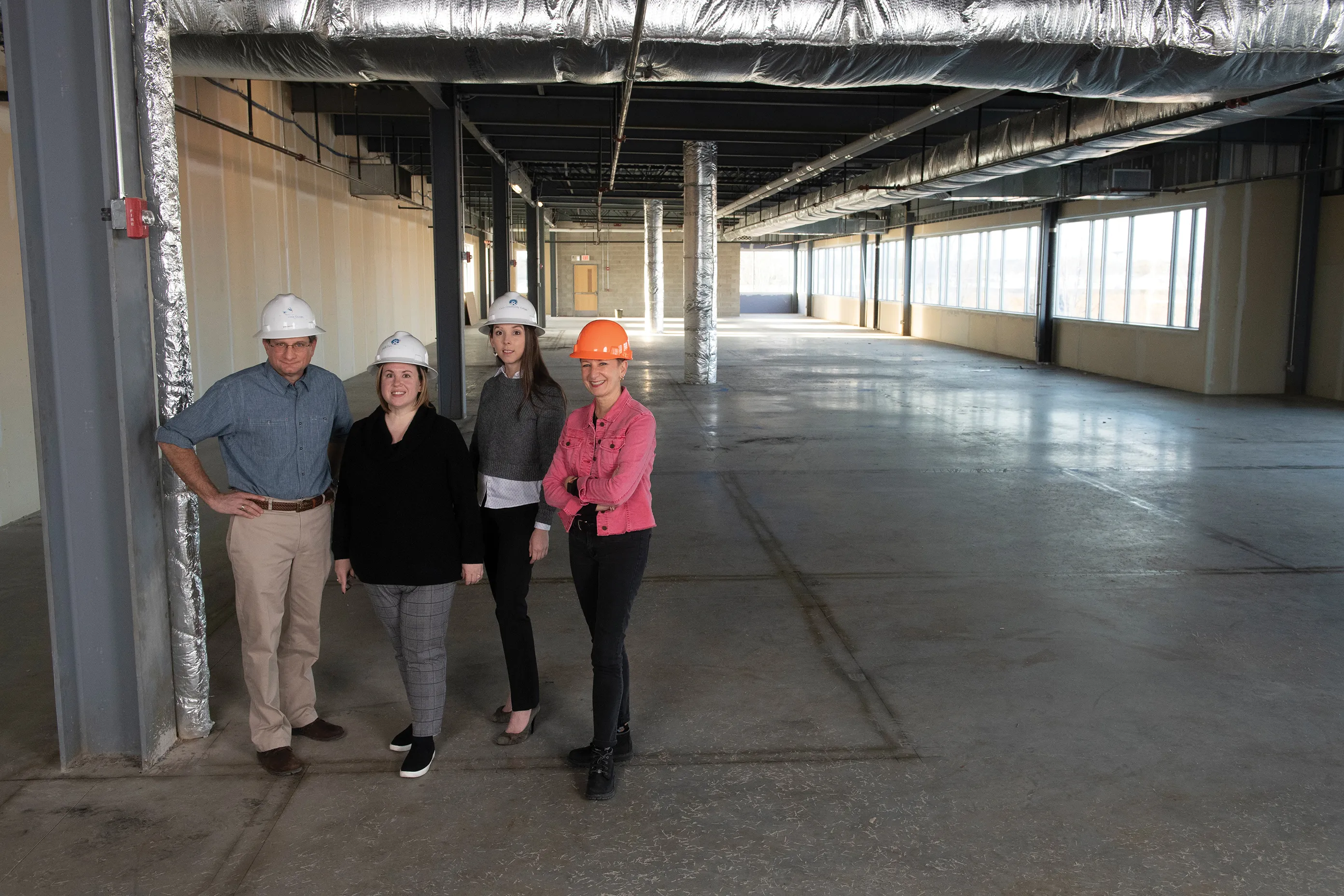 From left to right: Fred Vogt, professor of biology, Kelli Marlin, medical assisting program director, Shelby Stanley, ophthalmic technician program director, Wendy Miller, dean of health professions, math, science & engineering