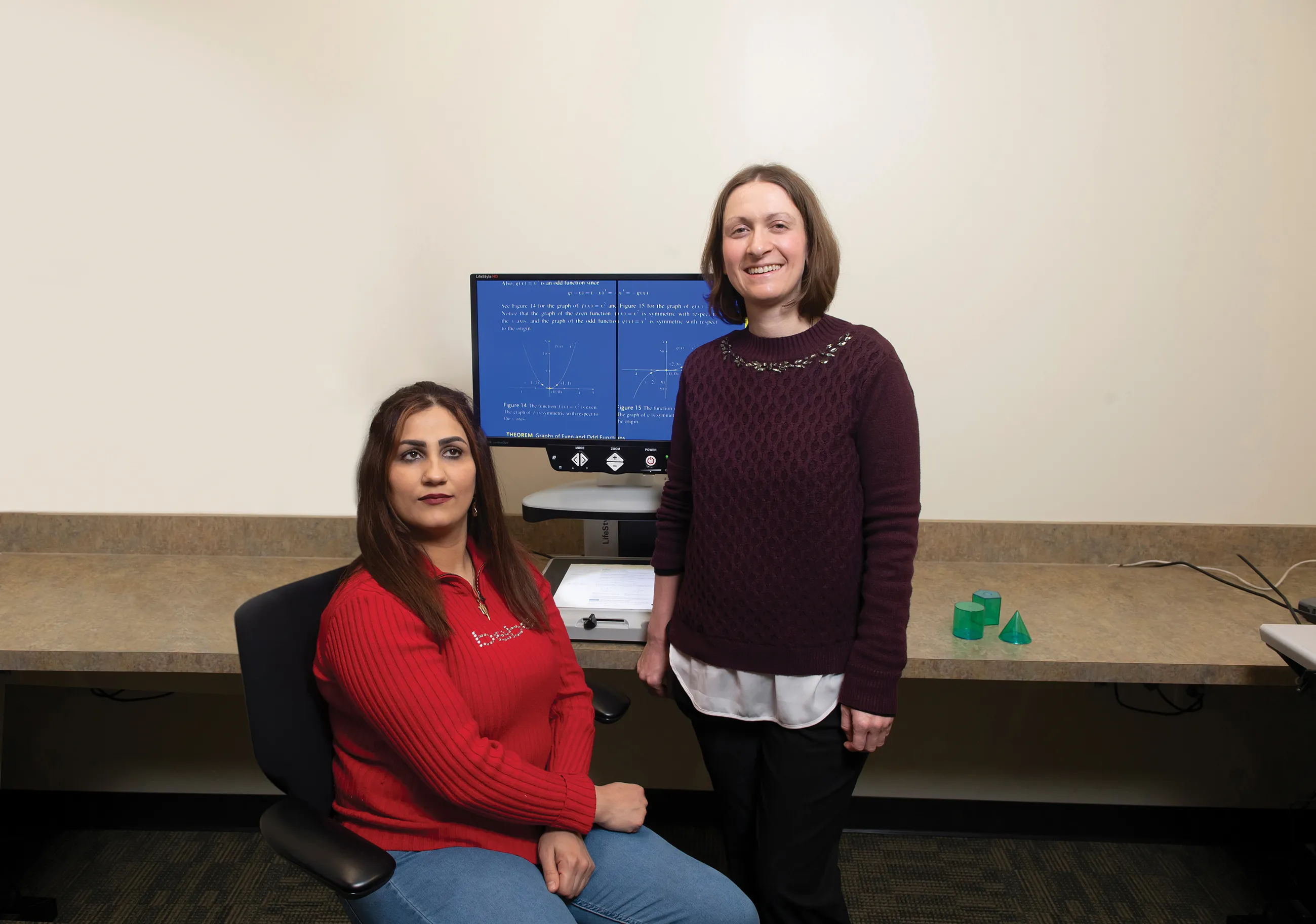 ECC student Maryam Ebadi and Pietrina Probst, director of ADA, student access, and disability services