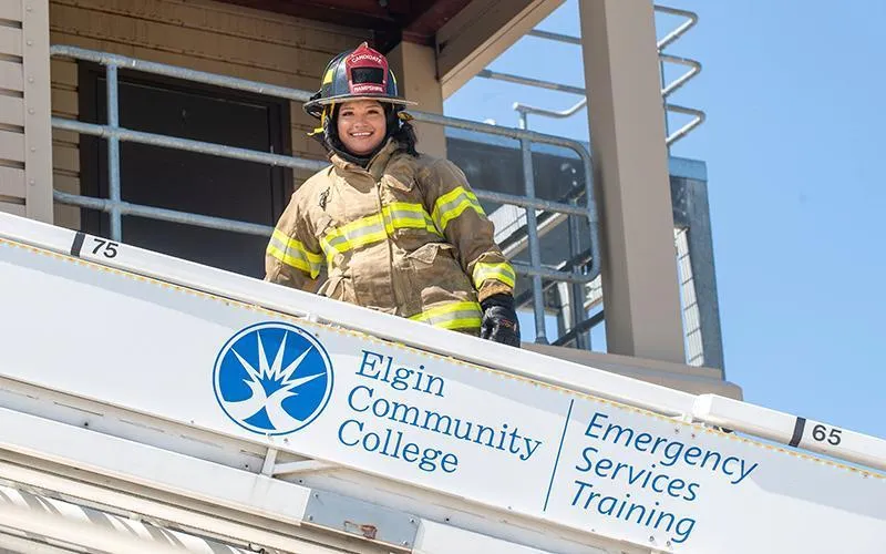 Jeanette Silva Haro trains at ECC's Center for Emergency Services in Burlington.