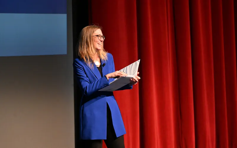 Dr. Heinrich speaking at Convocation.