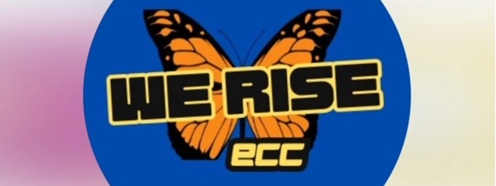 Mariposa con la inscripción We Rise (Nos levantamos)