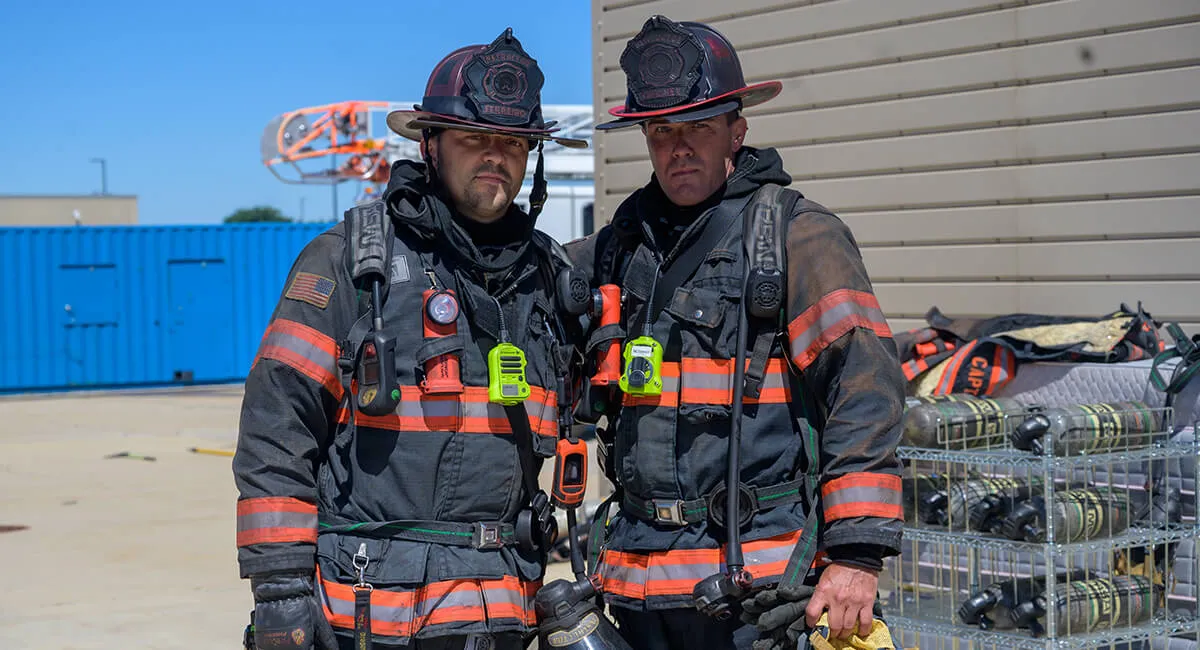 firemen in firefighter gear