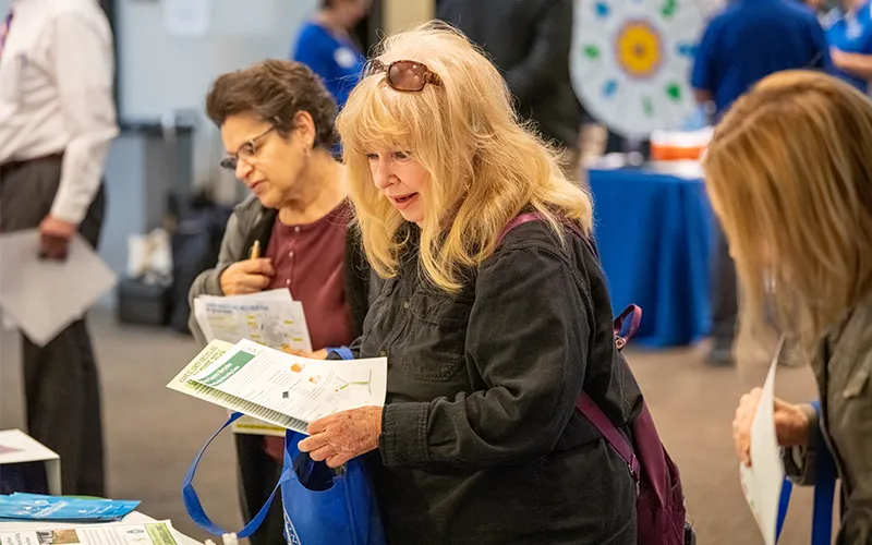 Community members at a resource fair