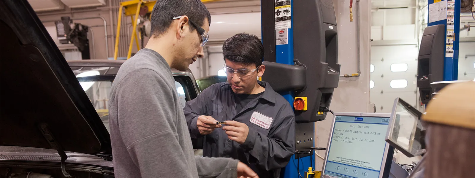 Automotive students in class