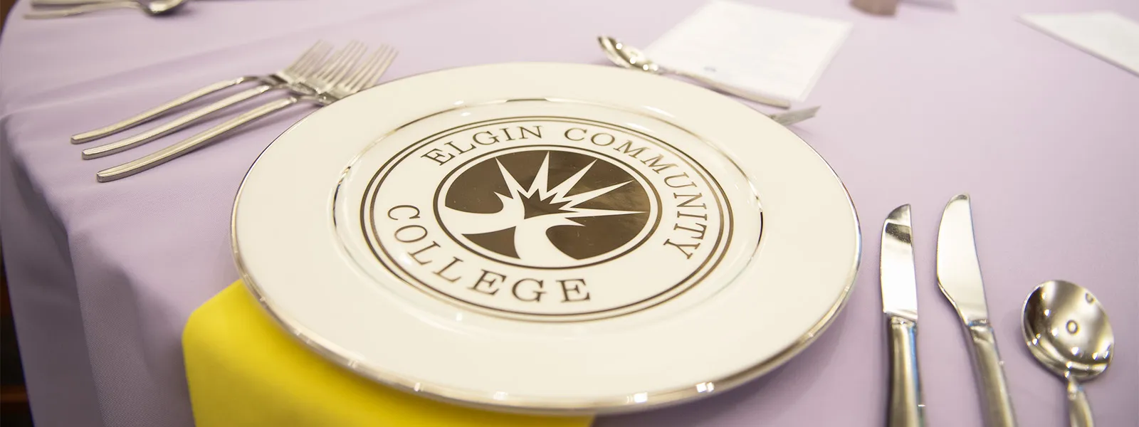 Hospitality silverware and table