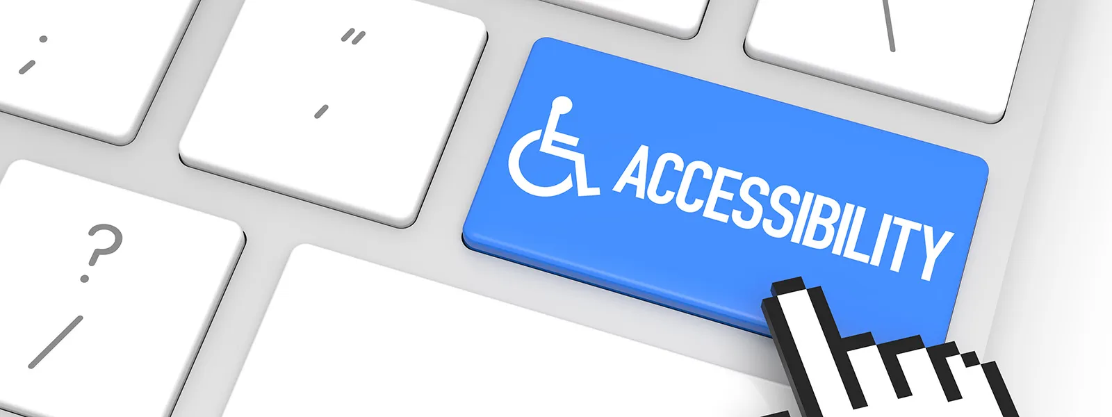 graphic of a keyboard with accessibility as the enter key.