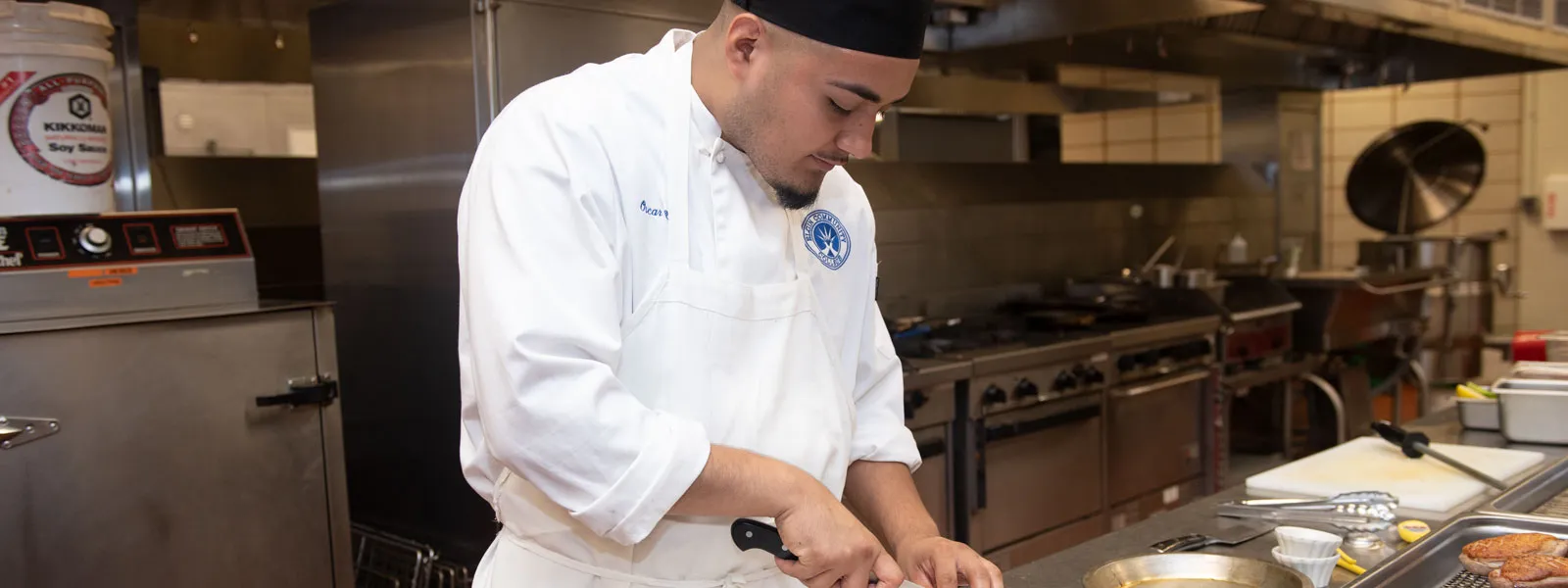 Culinary Student preparing food