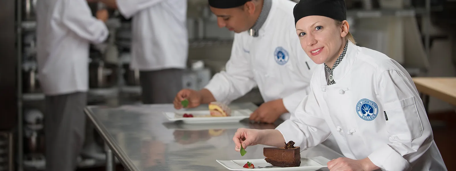 Culinary Students cooking in the kitchen