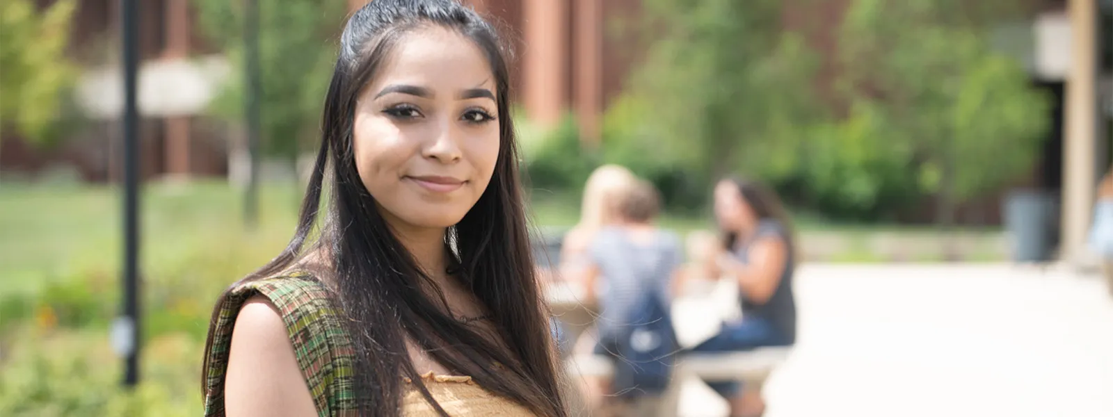 student outside of ECC campus