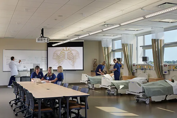 Students in a nursing class