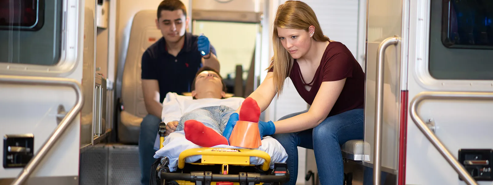 Students in classroom setting for EMT - Paramedic program