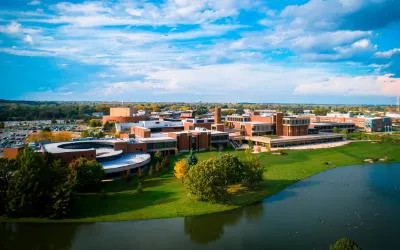 Aerial photo of Elgin Community College.
