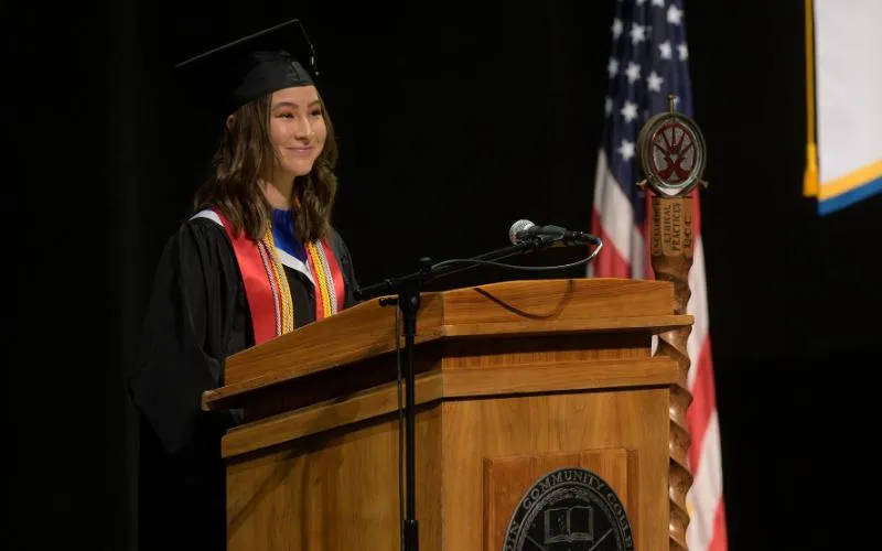Ruthie Chae, student speaker for the December 2020 Career and Technical Programs Commencement Ceremony
