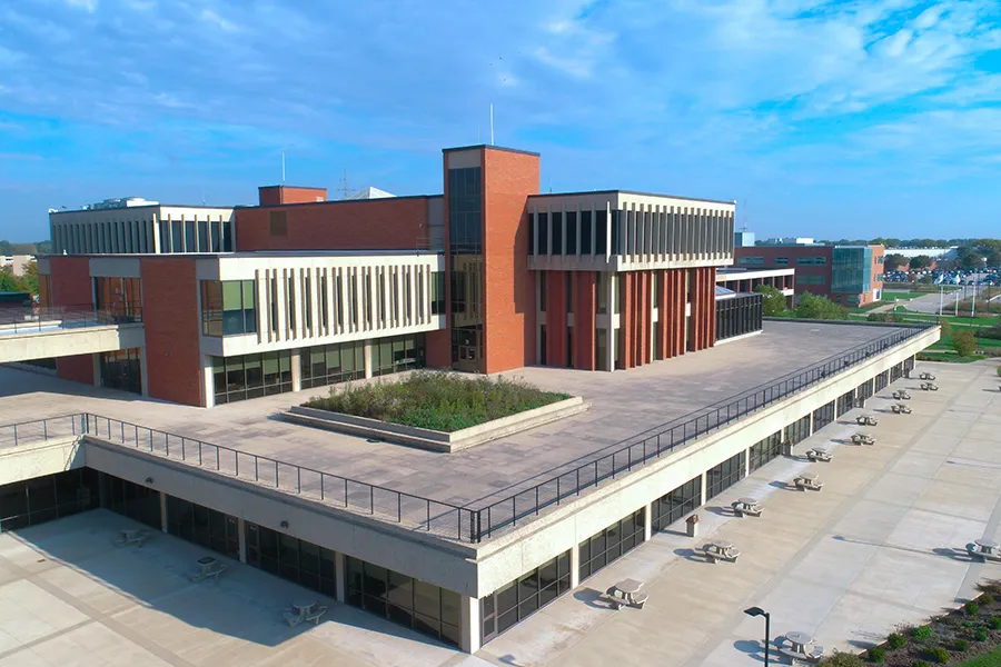 aerial view of the student resource center