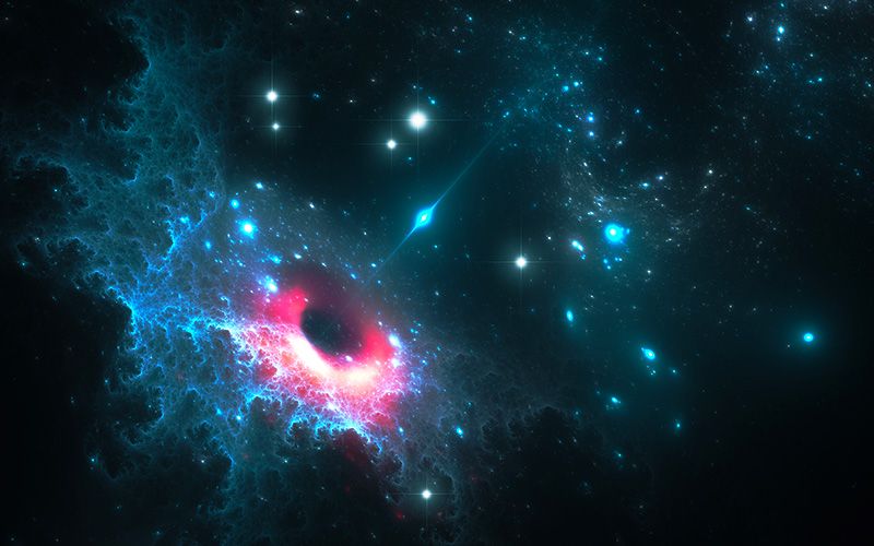 Black hole in the nebula.